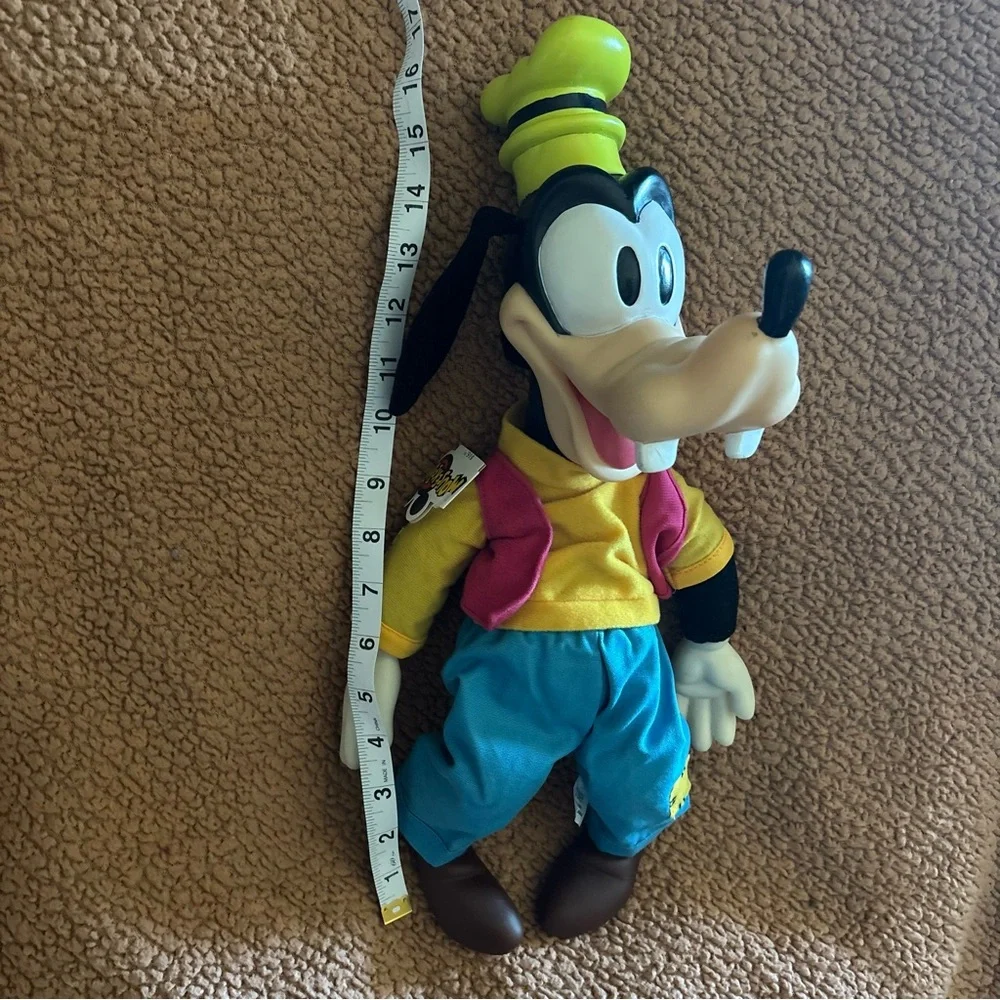 Vintage Disney Parks 16” Disney Goofy Vinyl Head Hands Feet Plush With Tags - Picture 7 of 8